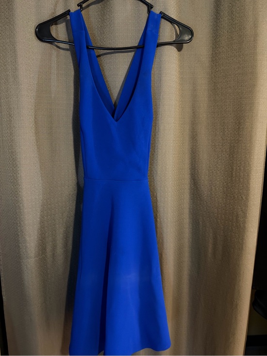Dresses & Skirts - Lulus Elegant Deep V-Neck Blue Dress